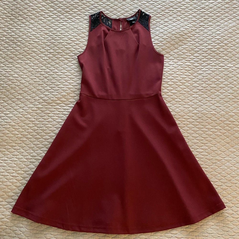 Burgundy/Wine XS/TP Sleeveless A-line Dress